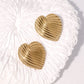 Heart Shape Earrings [304 Stainless Steel,18K Gold Plated]