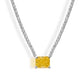 Zircon Pink Yellow Necklace [201,304 Stainless Steel]