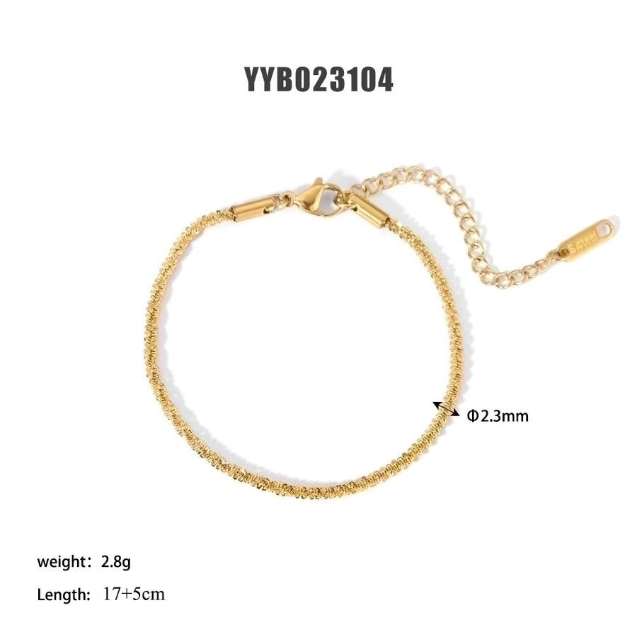 Various Styles Chain Bracelets [201 Stainless Steel,18K Gold Plated]