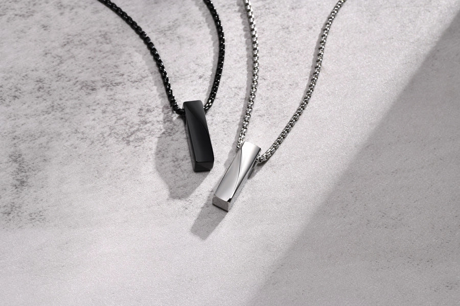 Streetwear Square Pendant Necklace [304 Stainless Steel]