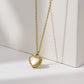 Heart Shape Acrylic Pendant Necklace [304 Stainless Steel,18K Gold Plated]