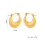 Geometric Hoop Earrings [316 Stainless Steel,18K Gold Plated]