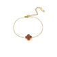 Four Leaf Clover Acrylic Ring/Bracelet/Necklace [304 Stainless Steel, 18K Gold Plated]