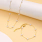 Artificial Pearl Bracelet/Necklace [304 Stainless Steel,18K Gold Plated]