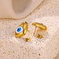 Blue Eyes Drop-Shaped Earrings Stainless Steel]