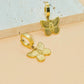 Butterfly Drop Earrings [304 Stainless Steel, 18K Gold Plated]