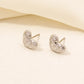 Heart Shape Earrings [304 Stainless Steel,18K Gold Plated]