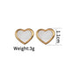 Mix Heart Zircon Designs Earrings [304 Stainless Steel,18K Gold Plated]