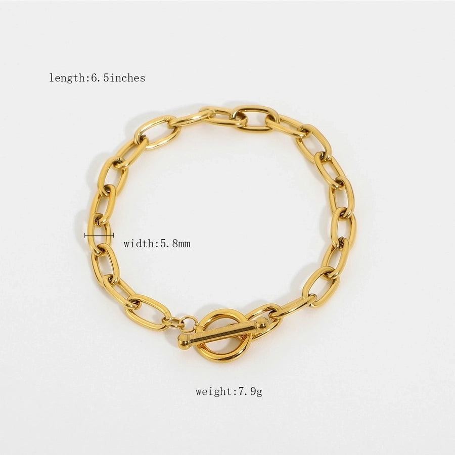 Lock Chain Bracelet [304 Stainless Steel]