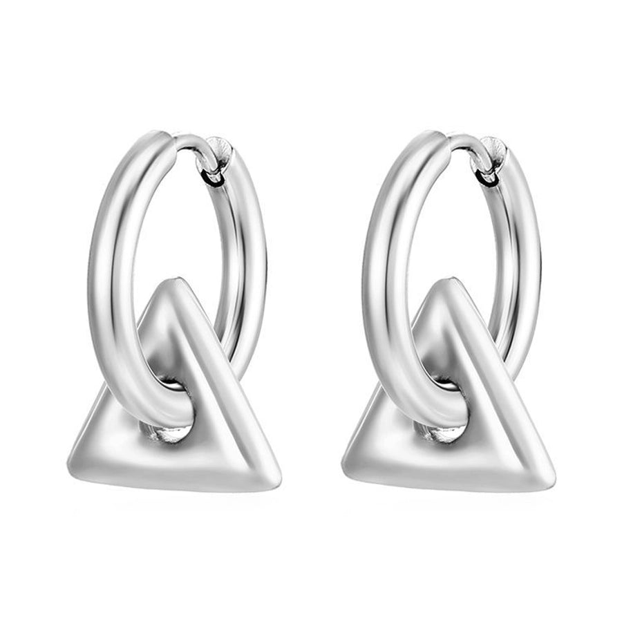 Geometric Star Spiral Drop Earrings [304 Stainless Steel,18K Gold Plated]