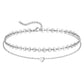 Double Chain Mix Anklet [Stainless Steel]