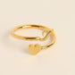 Letter Heart Ring [304 acero inoxidable]