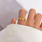 Beach Plating Shell Open Ring [304 Stainless Steel 18K Gold Plated]