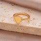 Cross Heart Shape Crown Ring [304 Stainless Steel 14K Gold Plated]