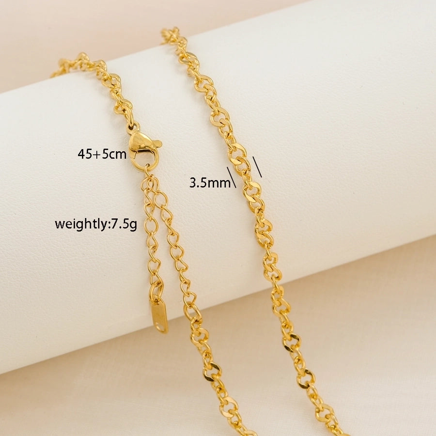 Chain Necklace [304 Stainless Steel,18K Gold Plated]