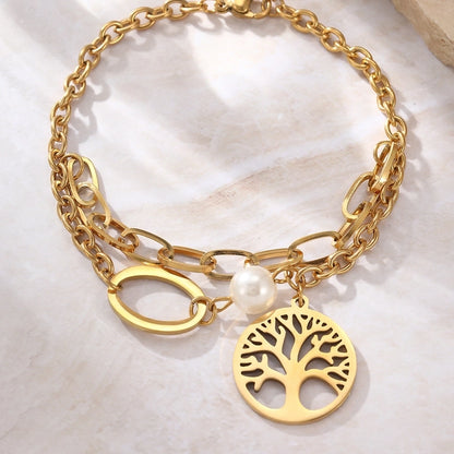 Life Tree Bracelets [304 Stainless Steel]