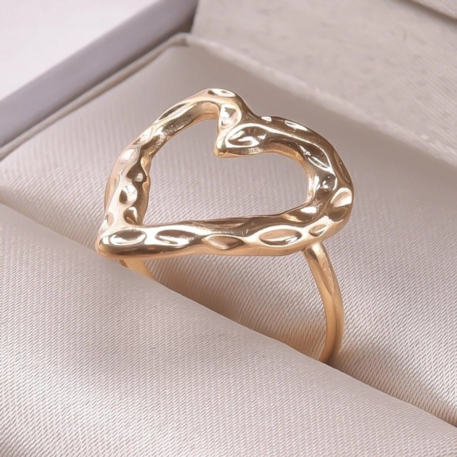 Hollow Heart Ring [304 Stainless Steel]