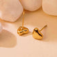 Small Heart Stud Earrings [304 Stainless Steel, 18K Gold Plated]