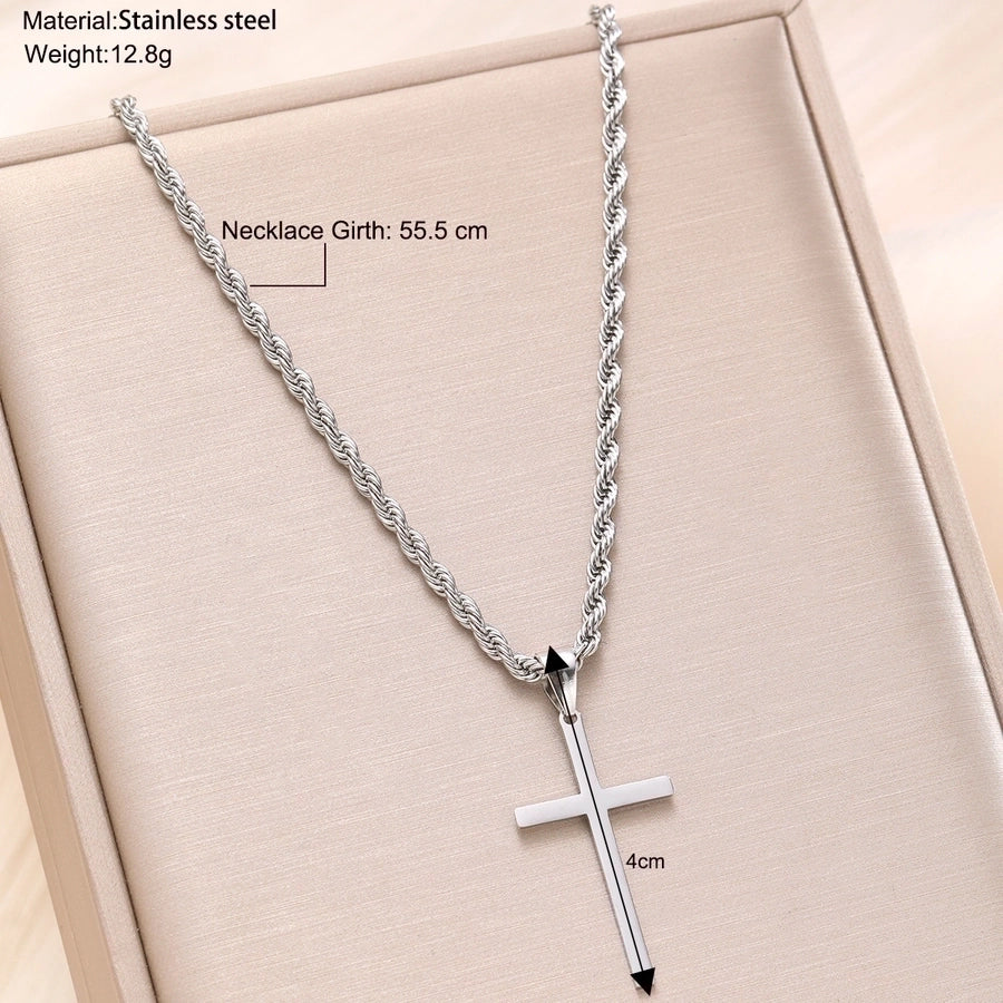 Cross Necklace [304 Stainless Steel]