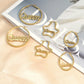 Queen Hoop Earrings [304 Stainless Steel,18K Gold Plated]