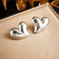 Heart Shape Stud Earrings [304 Stainless Steel]