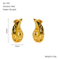 Heart/ Water Droplets Earrings [304 Stainless Steel,18K Gold Plated]