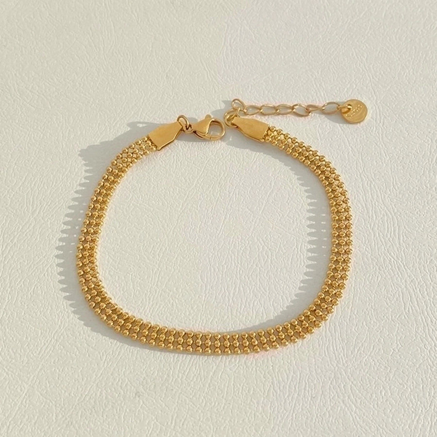 Braccialetti a catena miscela [acciaio inossidabile 304, oro 16K placcato]