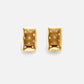 Square Zircon Drop Earrings [304 Stainless Steel,18K Gold Plated]