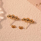 Small bead Ball Earrings [304 Stainless Steel,18K Gold Plated]