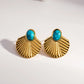 Vintage Turquoise Earrings [304 Stainless Steel,18K Gold Plated]