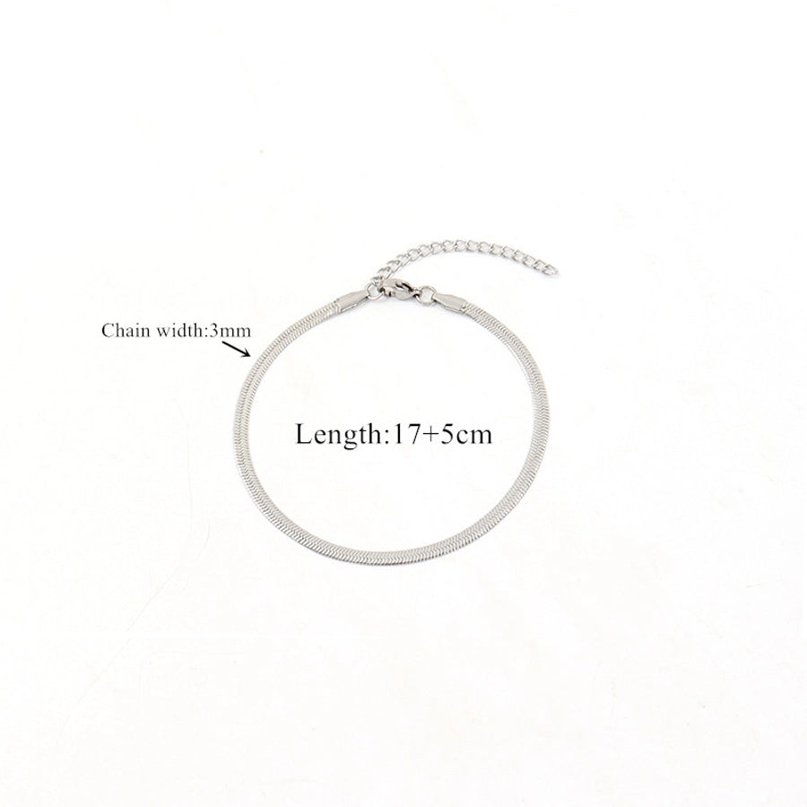 Flat Chain Bracelet [201 Stainless Steel]