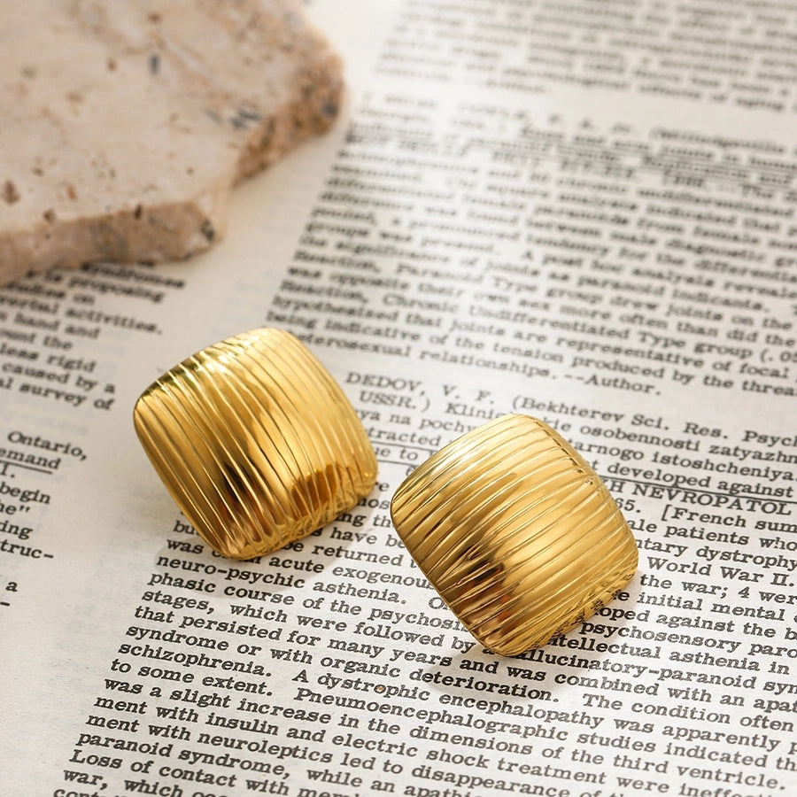 Mix Designs Earrings [Stainless Steel,18K Gold Plated]