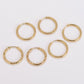 Pack of 12 Pairs Hoop Earrings [304 Stainless Steel,18K Gold Plated]