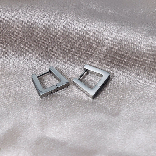 Square Earrings [Stainless Steel]