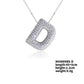 Three-dimensional Letter Zircon Pendant Necklace [304 Stainless Steel,Copper]