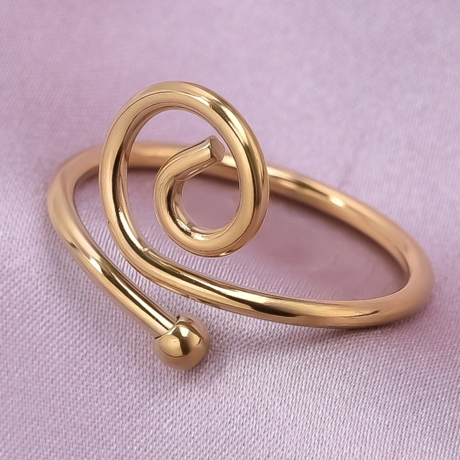 Virvel ring [304 rustfritt stål, 18K gullbelagt]