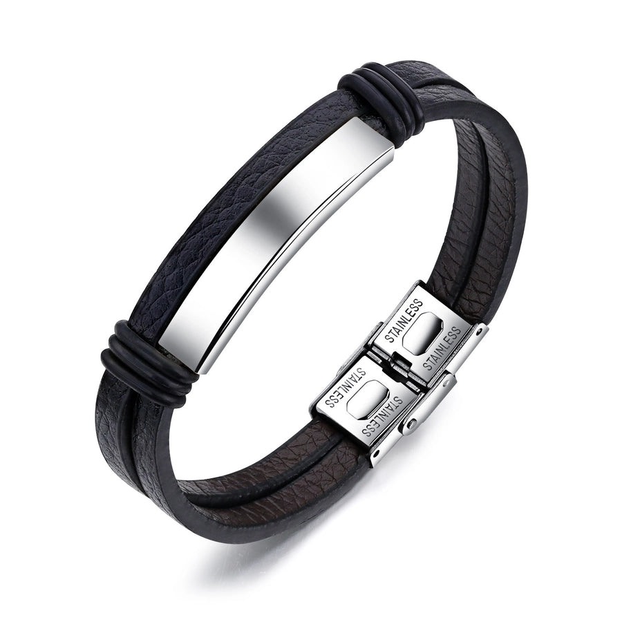 PU Leather Double Bracelet [304 Stainless Steel]