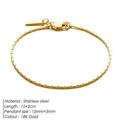 Thin Chain Bracelet [304 Stainless Steel 316 Stainless Steel]