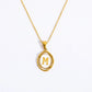 Letter Necklace [201,304 Stainless Steel,18K Gold Plated]