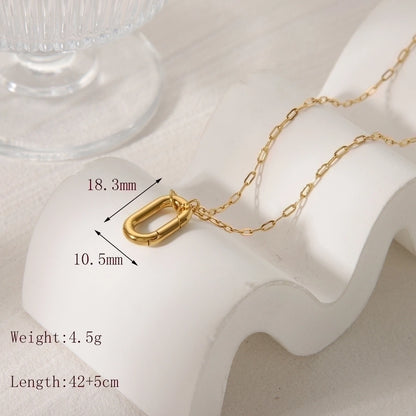 Chain de encantos [304 aço inoxidável, peito de ouro de 18k]