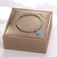 Acrylic Heart Beaded Bracelets [316 Stainless Steel, 18K Gold Plated]