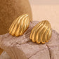 Wavy Stripes Earrings [304 Stainless Steel,18K Gold Plated]