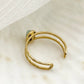 Natural Stone Open Ring [304 Stainless Steel 14K Gold Plated]