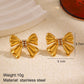 Heart Shape Bow Knot Earrings [304 Stainless Steel]