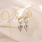 Luxurious Heart Shape Drop Earrings [304 Stainless Steel,18K Gold Plated]