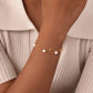 Imitation Pearl Layered Chain Bracelet [201 Stainless Steel, 18K Gold Plated]