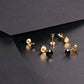 Round Plating Ear Studs [304 Stainless Steel 18K Gold Plated]