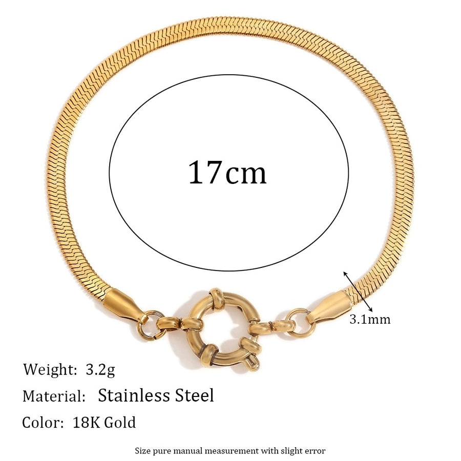 Hip-Hop Classic Style Streetwear Geometric 304 Stainless Steel 18K Gold Plated Bracelets In Bulk