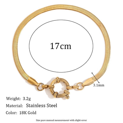 Hip-Hop Classic Style Streetwear Geometric 304 Stainless Steel 18K Gold Plated Bracelets In Bulk