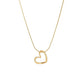 Hollow Heart Necklace [304 Stainless Steel,18K Gold Plated]